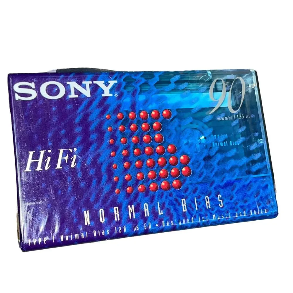 Sony Blank Audio Cassette Tape Lot x6 Hi-Fi Normal Bias Type I 90/60 Min Sealed